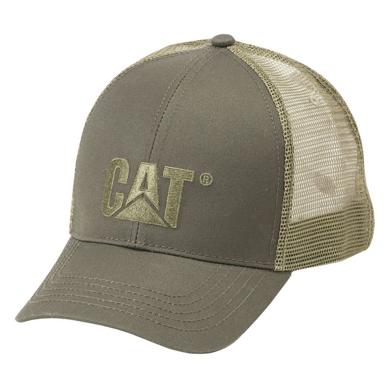 CAT - Jockey Hombre Raised Logo Cap Verde CAT