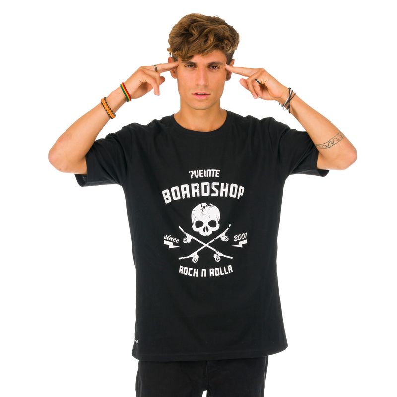 7VEINTE - Polera M/C Unisex City Pirates Negro 7VEINTE
