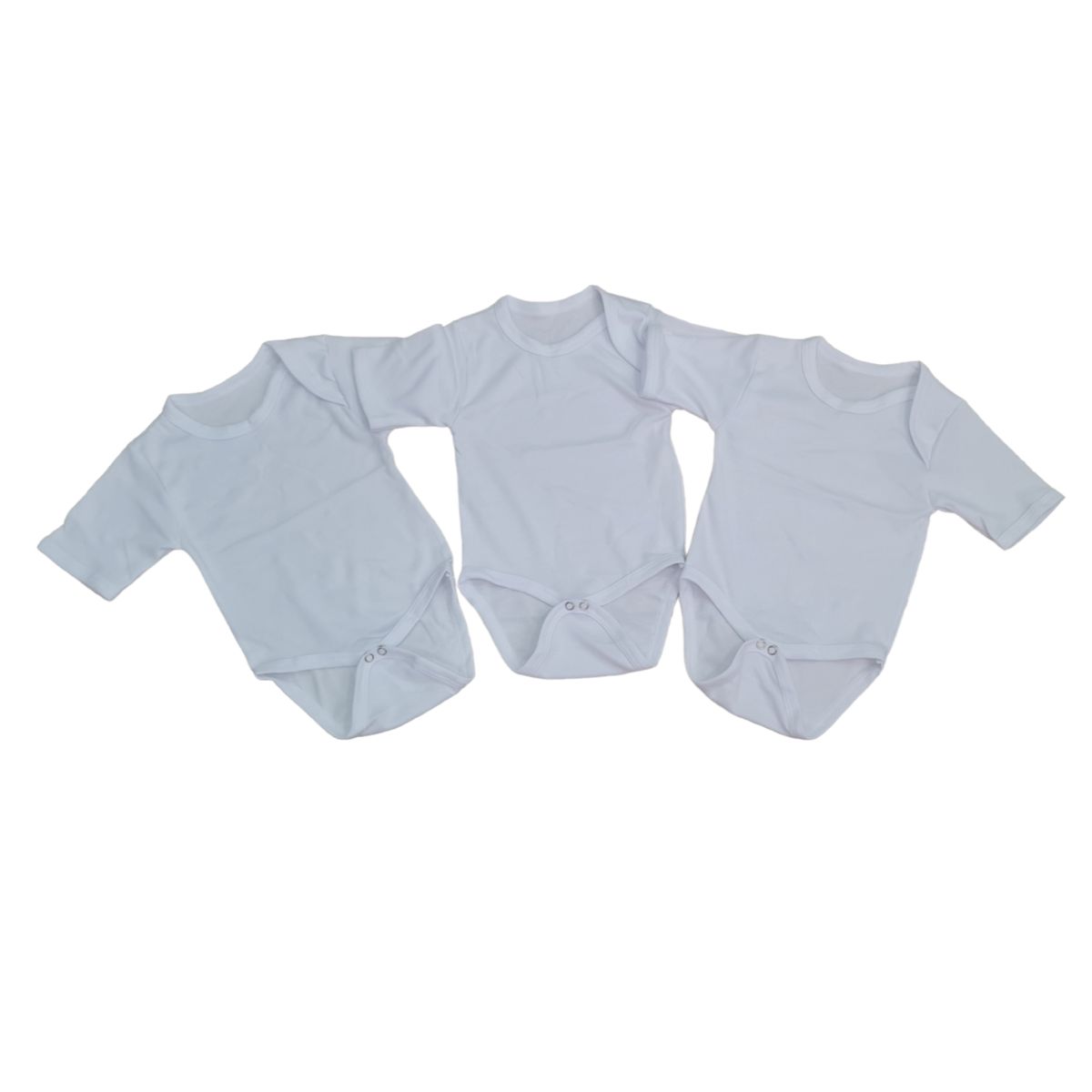 AGW - Pack 3 Bodys Bebé Manga Corta Blancos 100% Algodón