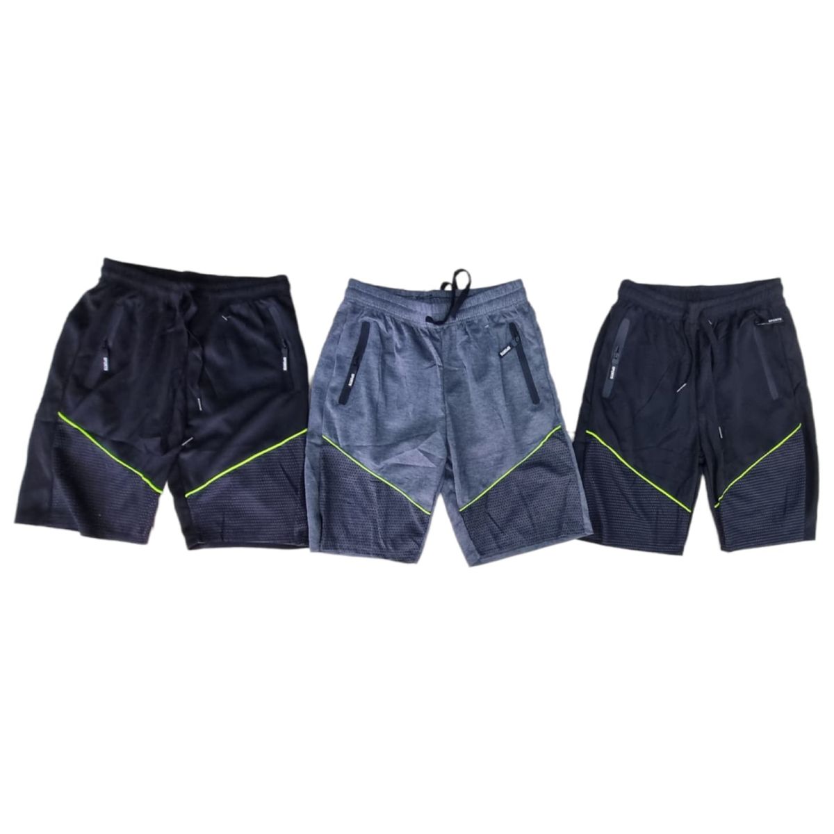 AGW - Pack 3 Shorts Hombre Algodón. Flúor Deportivo.