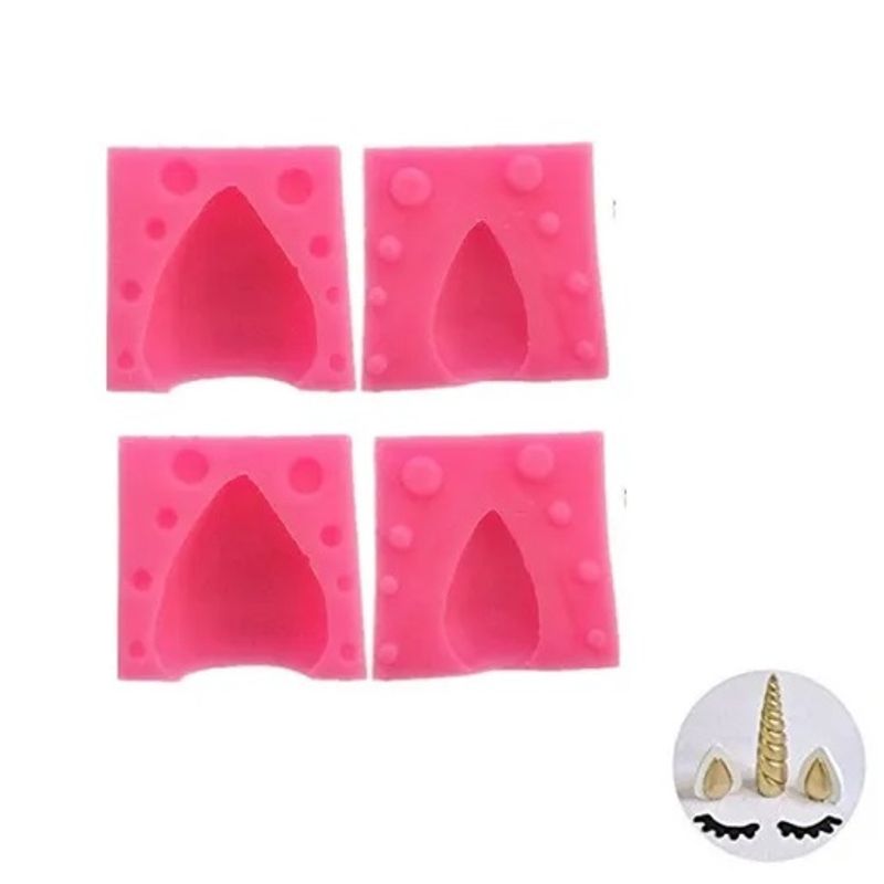 GENERICO - Moldes Silicona Molde De Fondant Unicornio Molde De Orejas