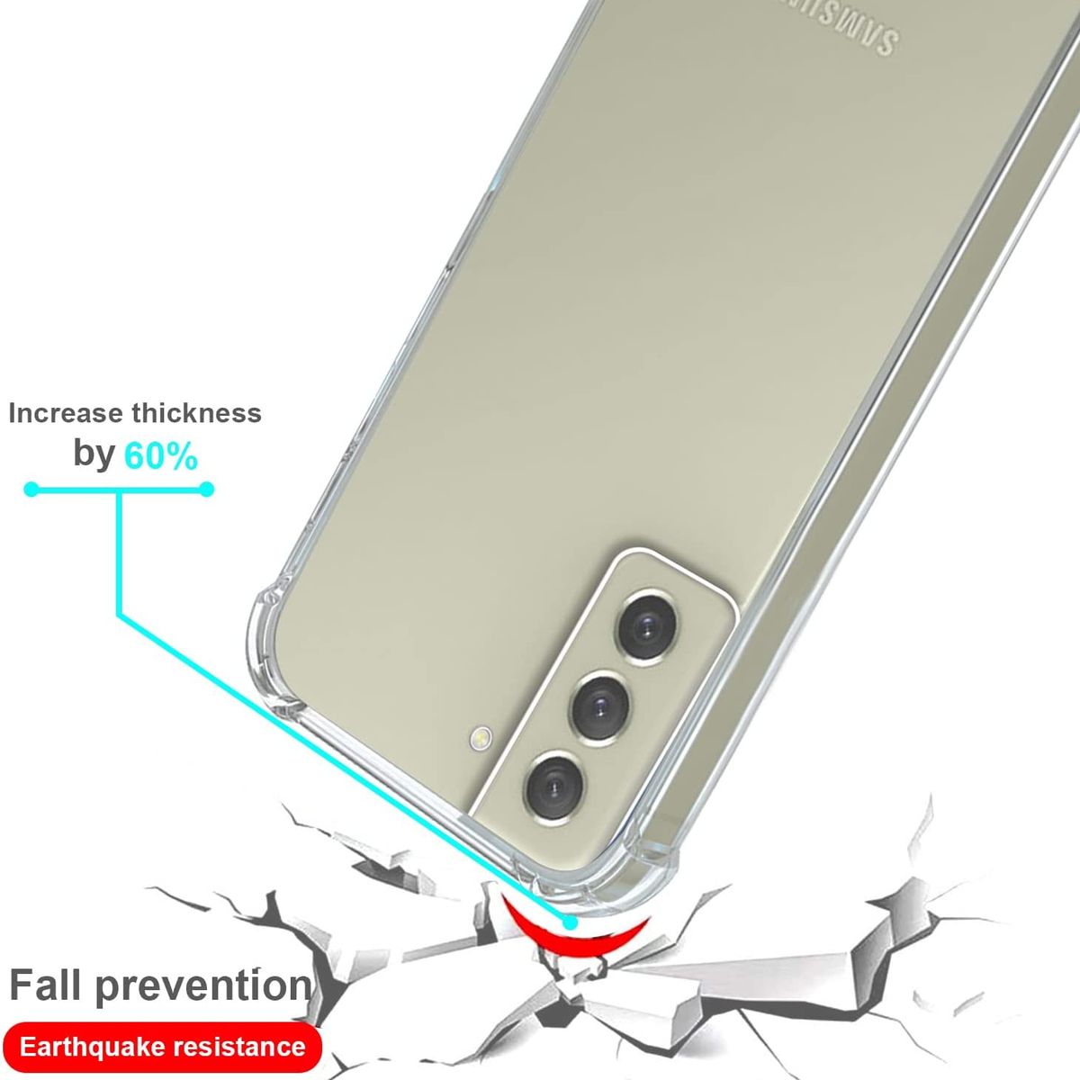 GENERICO - Carcasa Anti Golpes Para Samsung Galaxy S21 FE y Lamina Completa