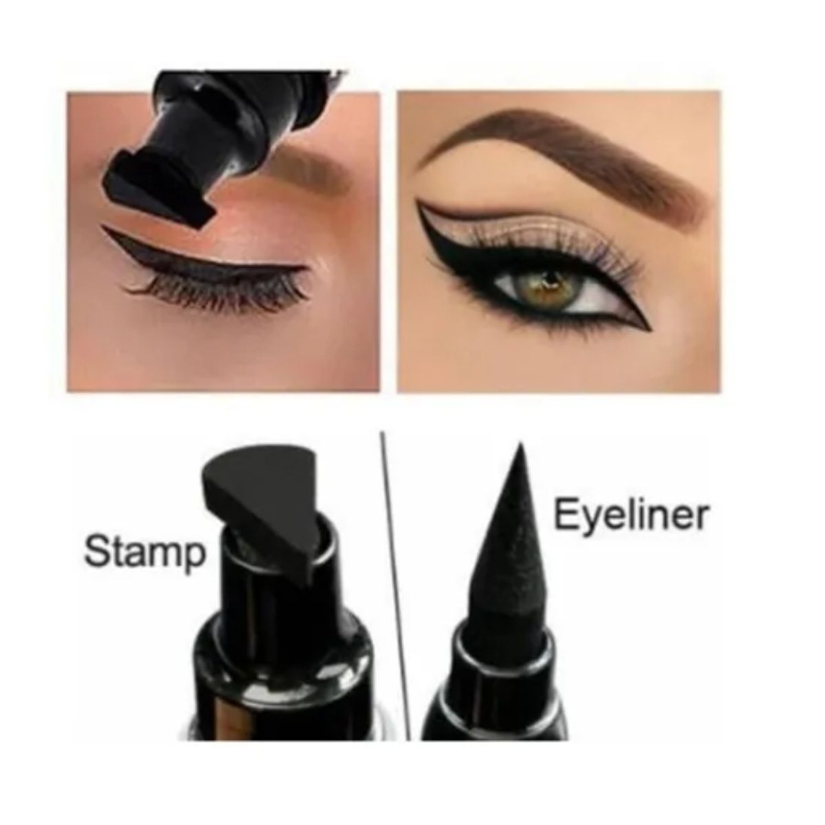 USHAS - Delineador Plumón Negro Con Sello De Gato