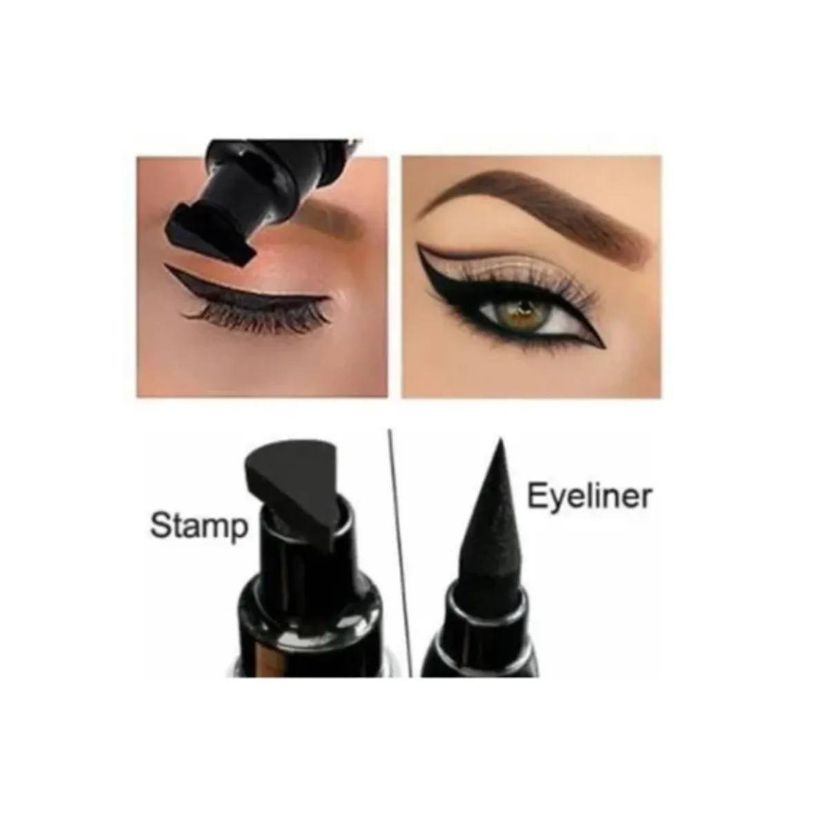 USHAS - Delineador Plumón Negro Con Sello De Gato