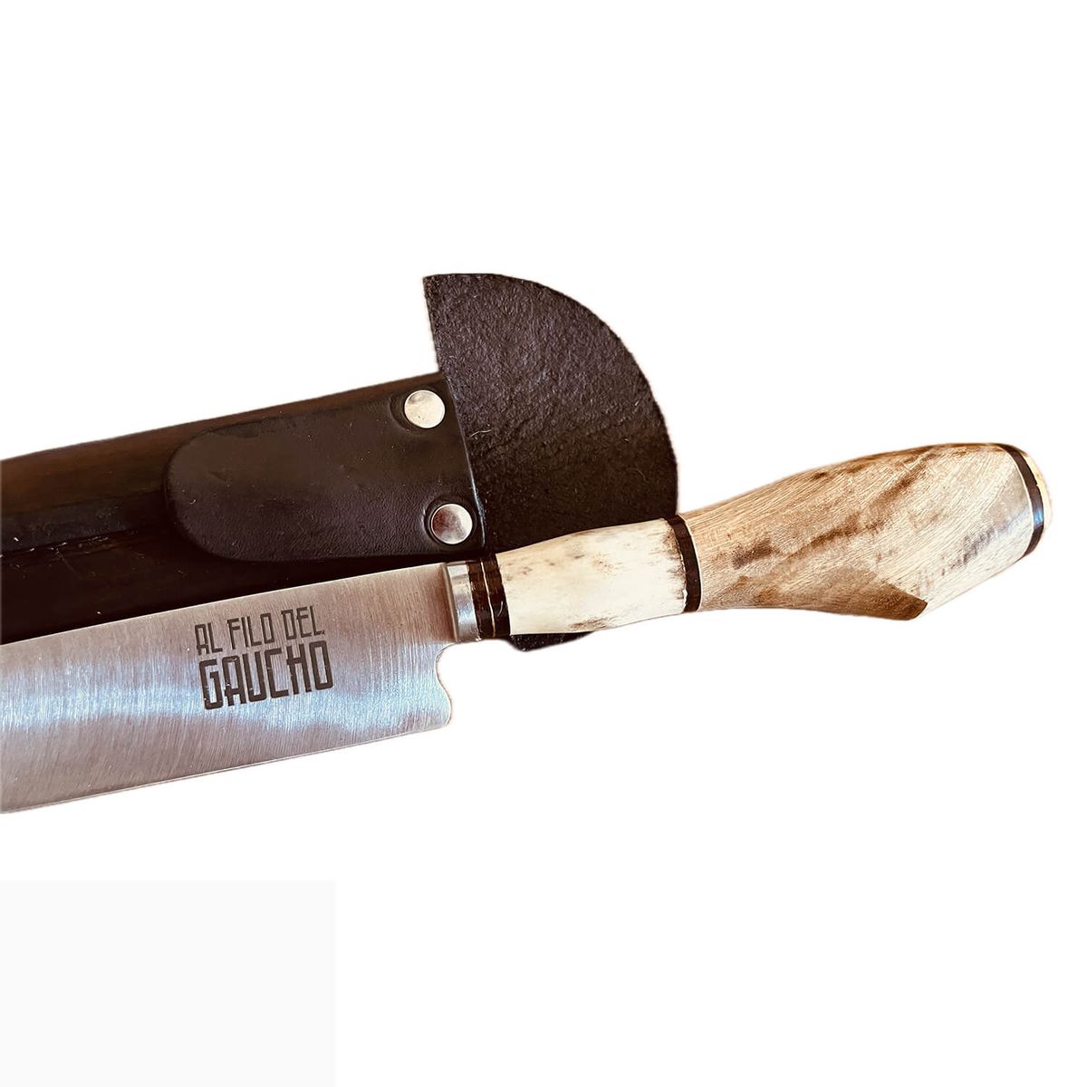 AL FILO DEL GAUCHO - Parrillero Cabo Ciervo Madera 20 Artesanal