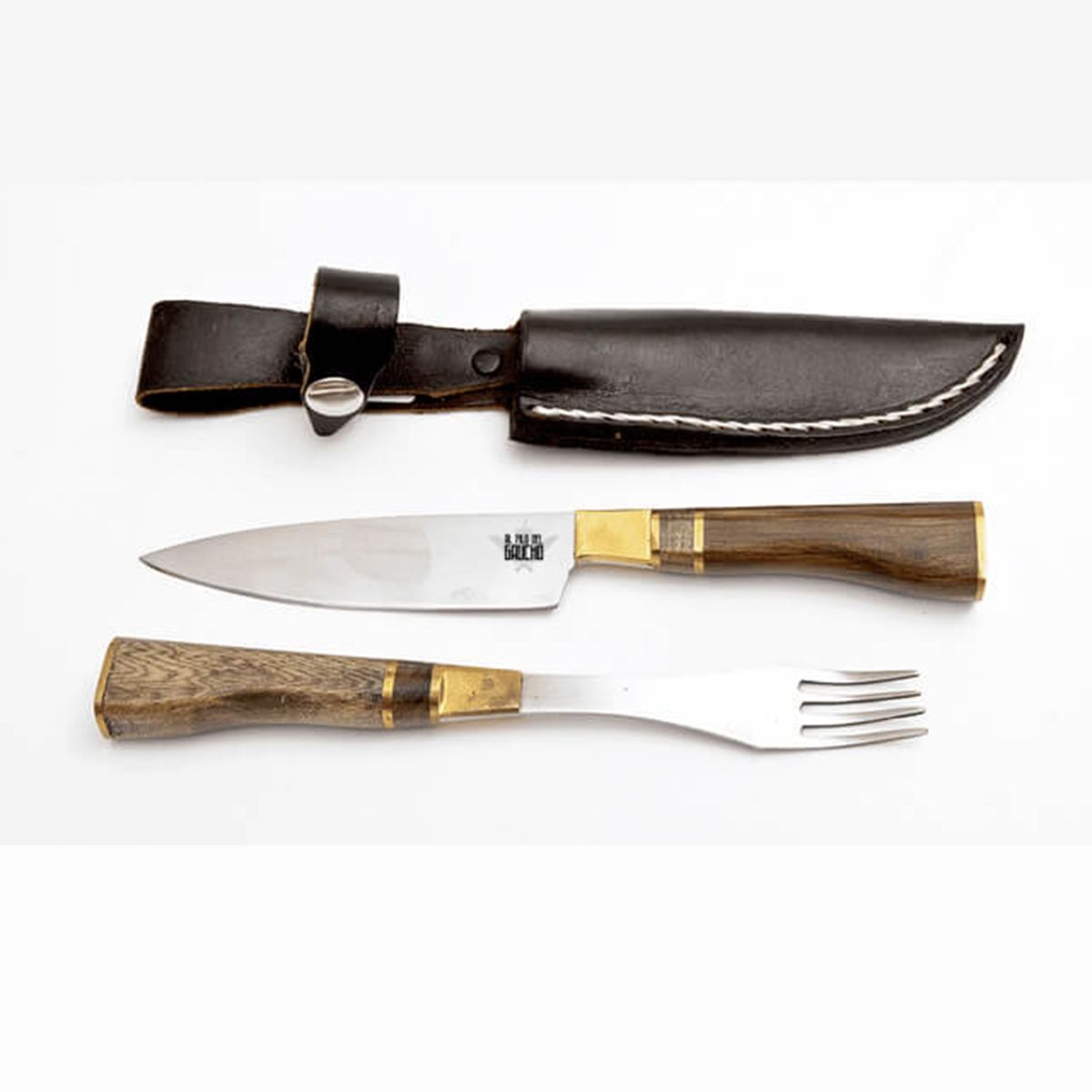 AL FILO DEL GAUCHO - Cuchillo Tenedor Campestre Artesanal