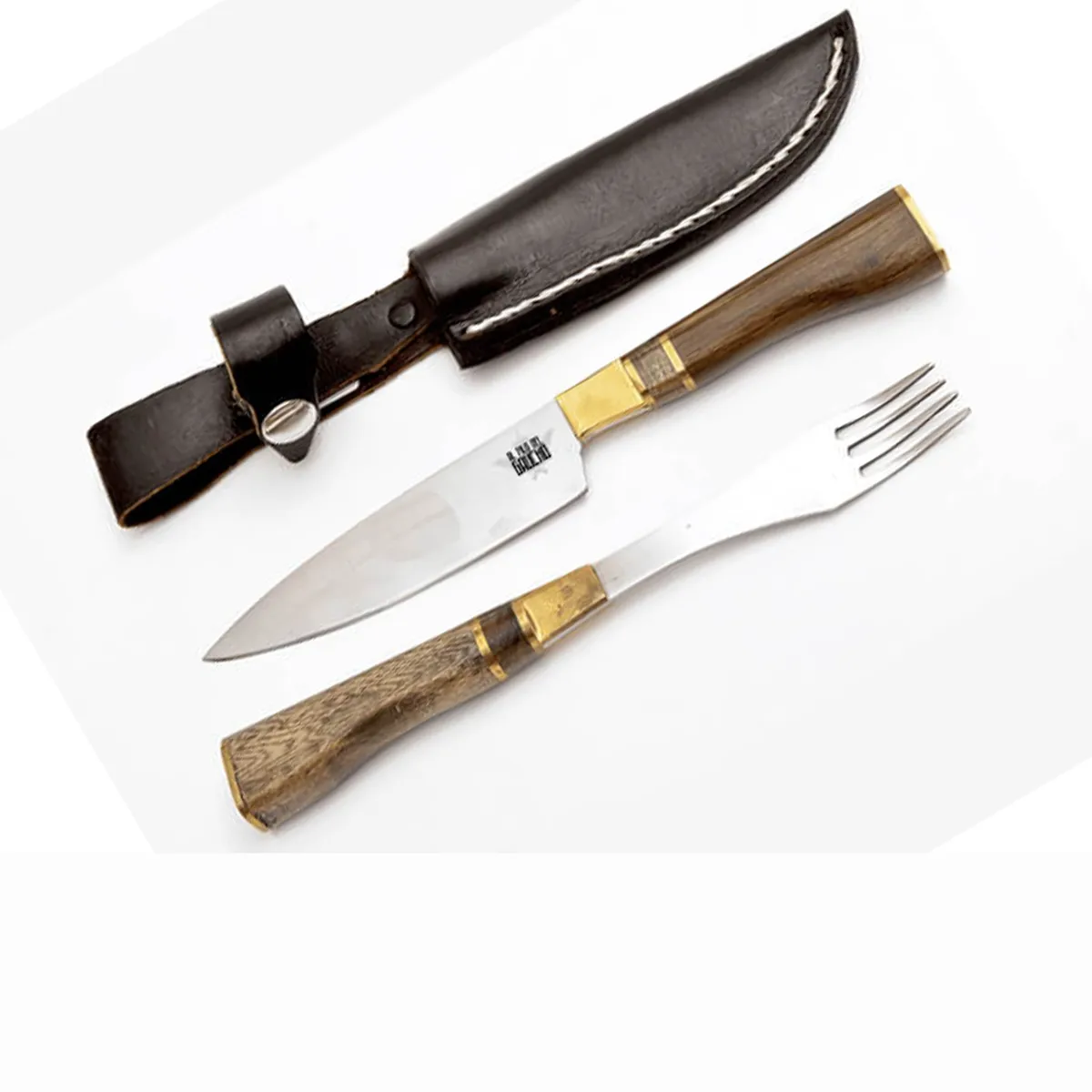 AL FILO DEL GAUCHO - Cuchillo Tenedor Campestre Artesanal