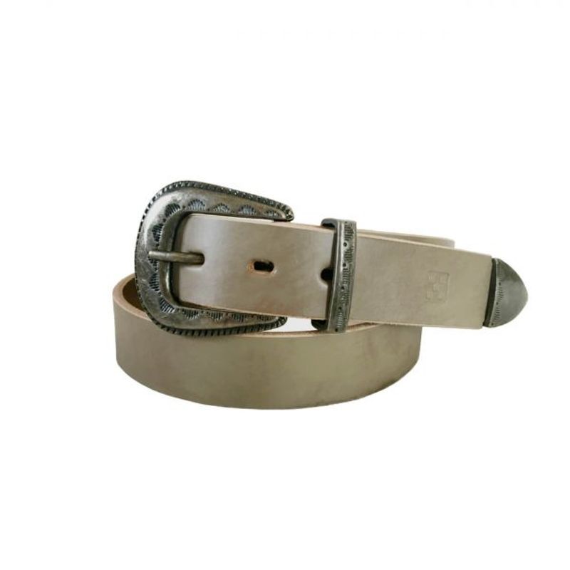 TRELKE - CINTURÓN CUERO PÜLKI BEIGE