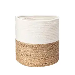 LA SILLERIA - CANASTO FINLANDIA M NATURAL BLANCO