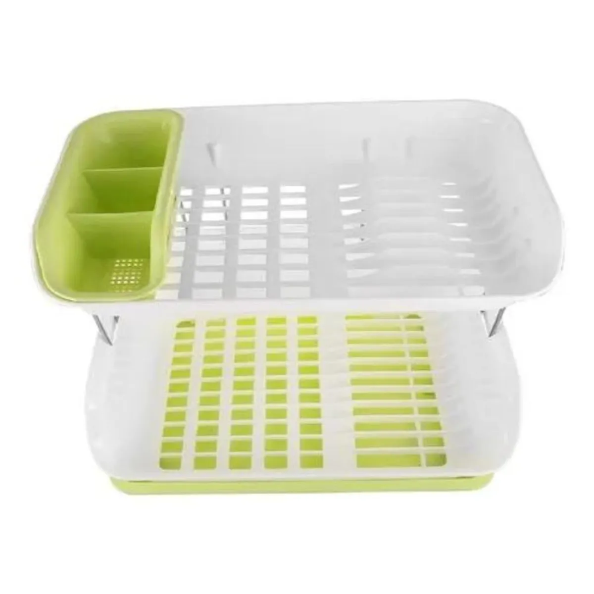 GENERICO - Escurridor De Platos Dos Niveles Plastico Seca Vajillas Verde