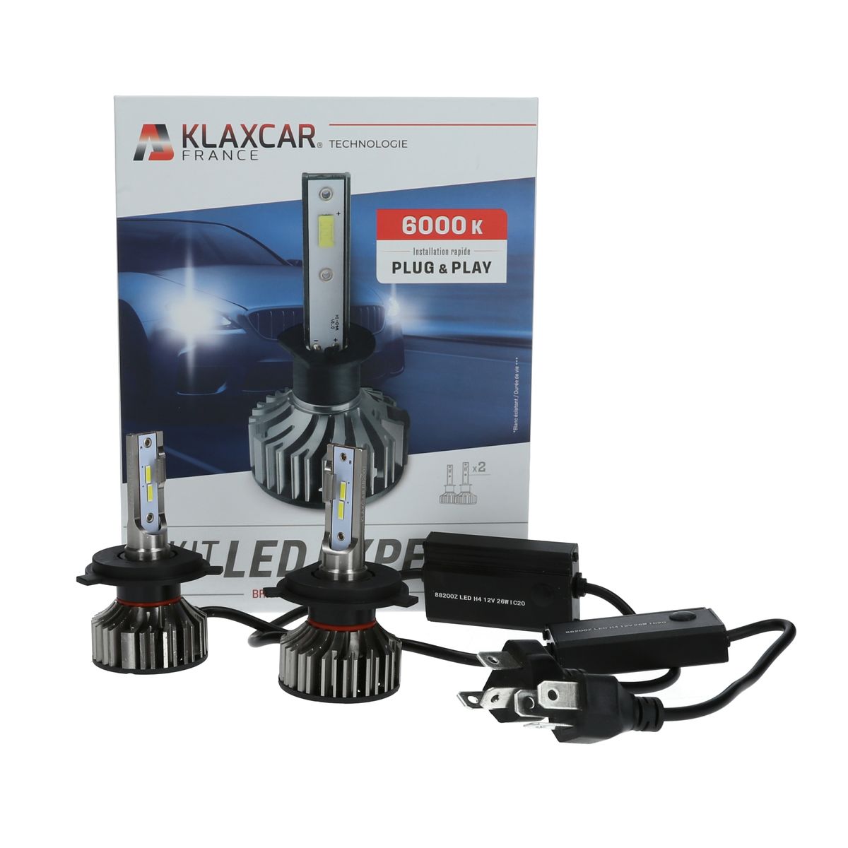 GENERICO - Kit Ampolletas Led H4 6000 Lm Klaxcar France