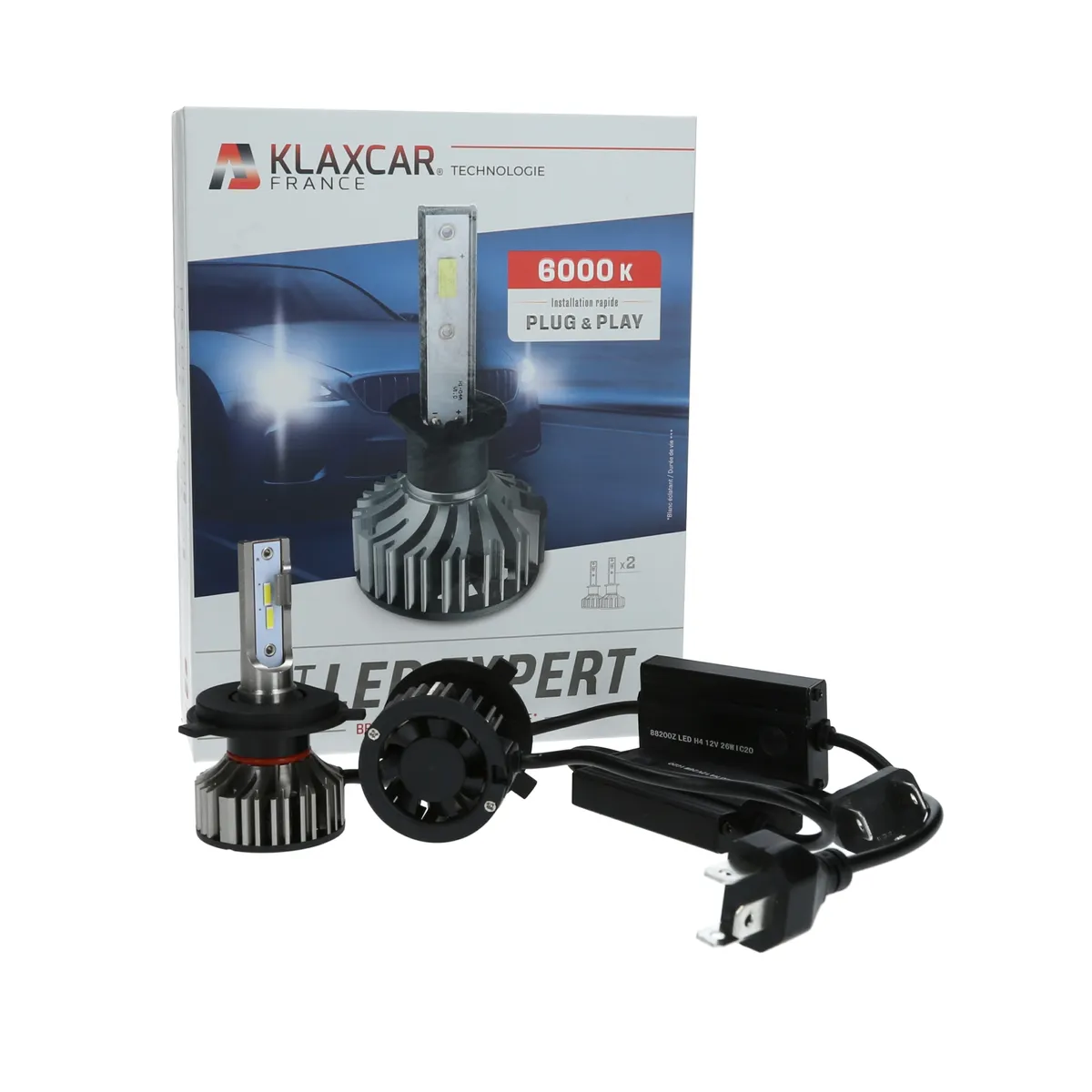 GENERICO - Kit Ampolletas Led H4 6000 Lm Klaxcar France