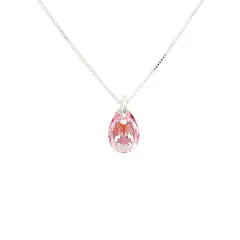 JOYAS MONTERO - Collar Gota de Luz con Cristales Genuinos Light Rose