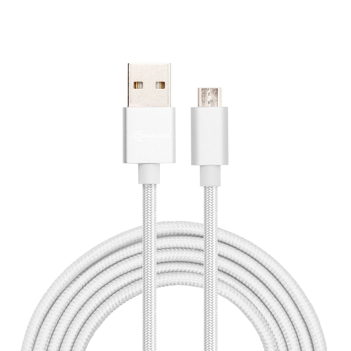GENERICO - Cable Micro USB Smart&Go 1m Blanco