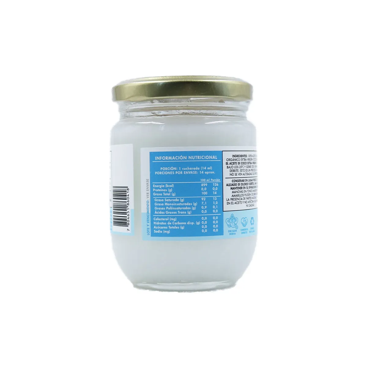 MANARE - Aceite de Coco Orgánico 200 mL - Manare