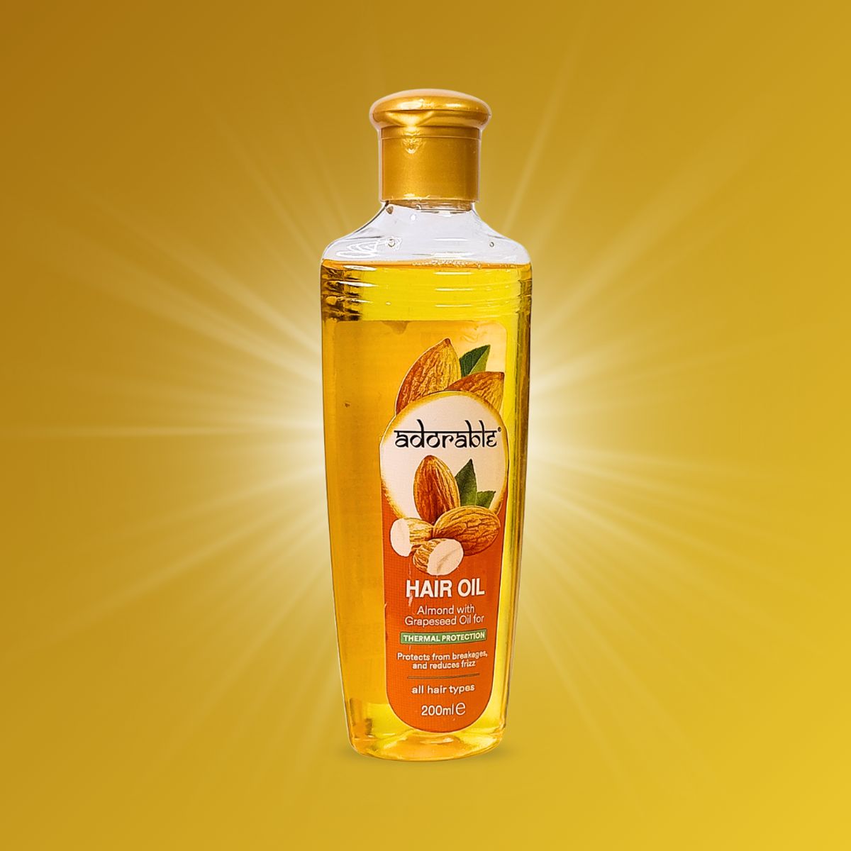 ADORABLE - Adorable Aceite Capilar Almendra & Prot. Térmica 200 ml - Turquesa