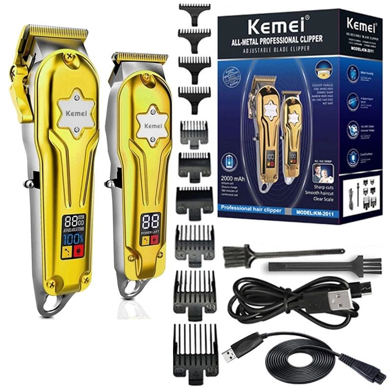 GENERICO - Cortadora de Pelo Profesional Potente Kit de Peluquería KM2011