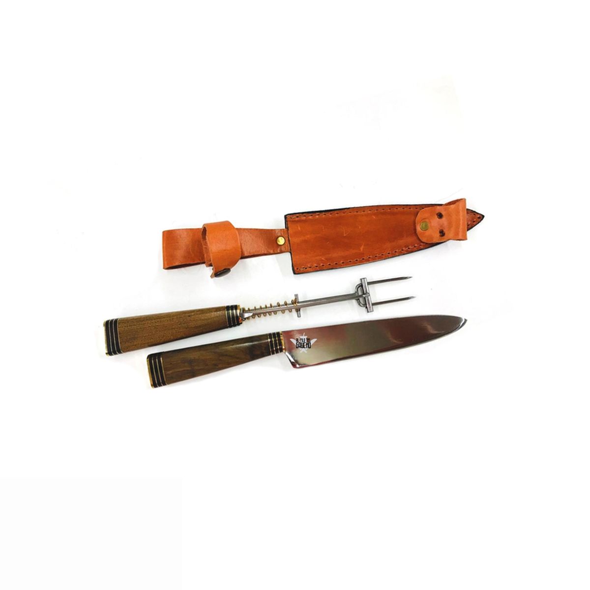 AL FILO DEL GAUCHO - Parrillero Cuchillo Destenedor Delux Artesanal