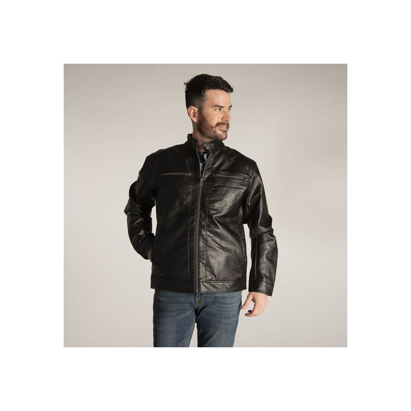 CAT - Chaqueta Hombre Fdtn Faux Leather Jk Negro CAT