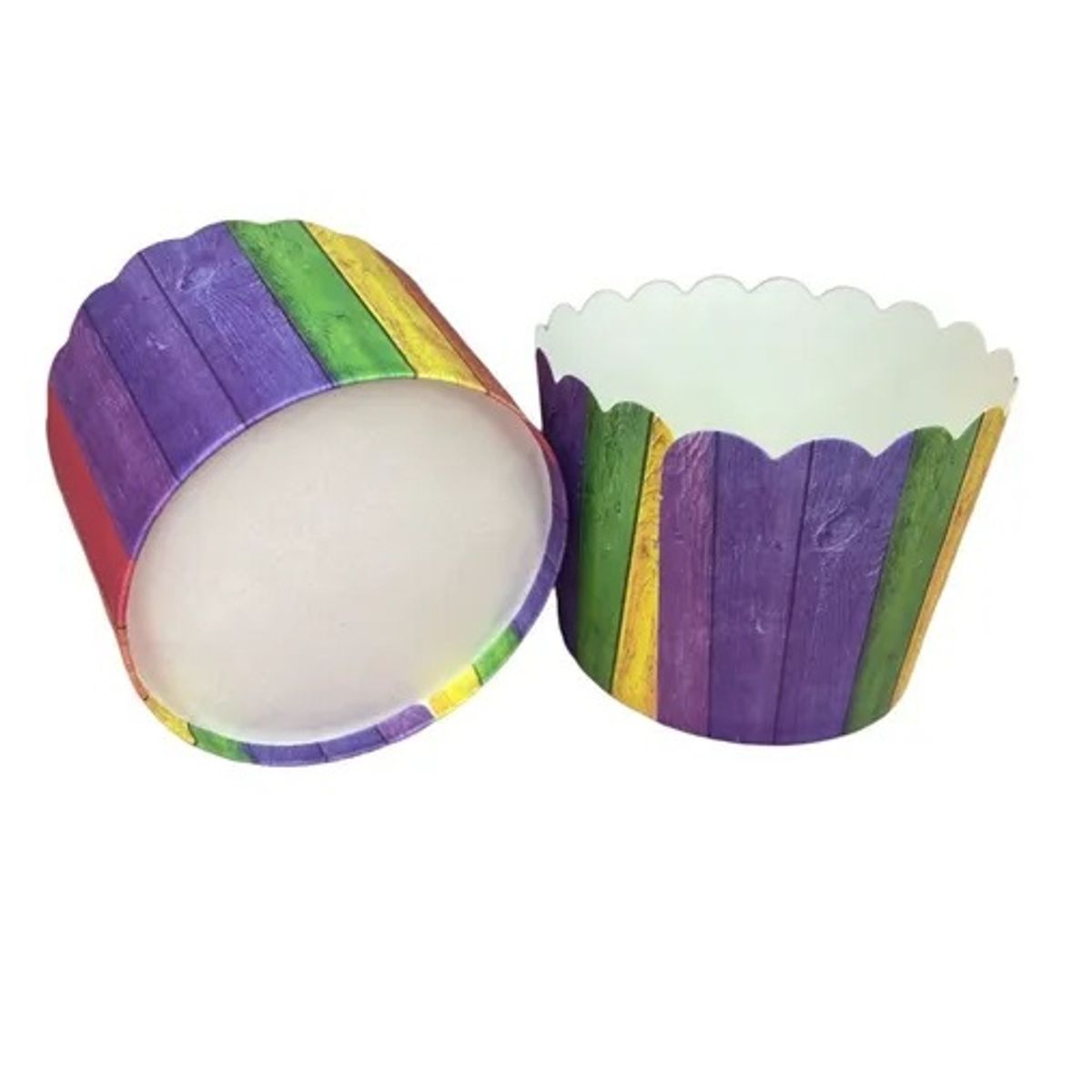 GENERICO - 50 Capsula Para Hornear Capsulas Cupcakes Magdalena Arcoiris