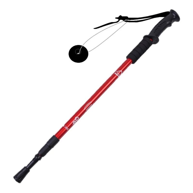 GENERICO - Bastones De Trekking Bastón Camping Senderismo Caminata Rojo