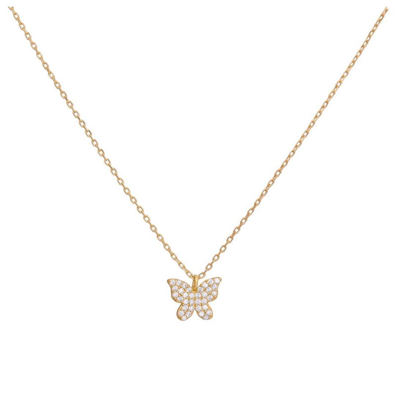 BOAZ JOYAS - Collar Mariposa Bañado en Oro Boaz Joyas