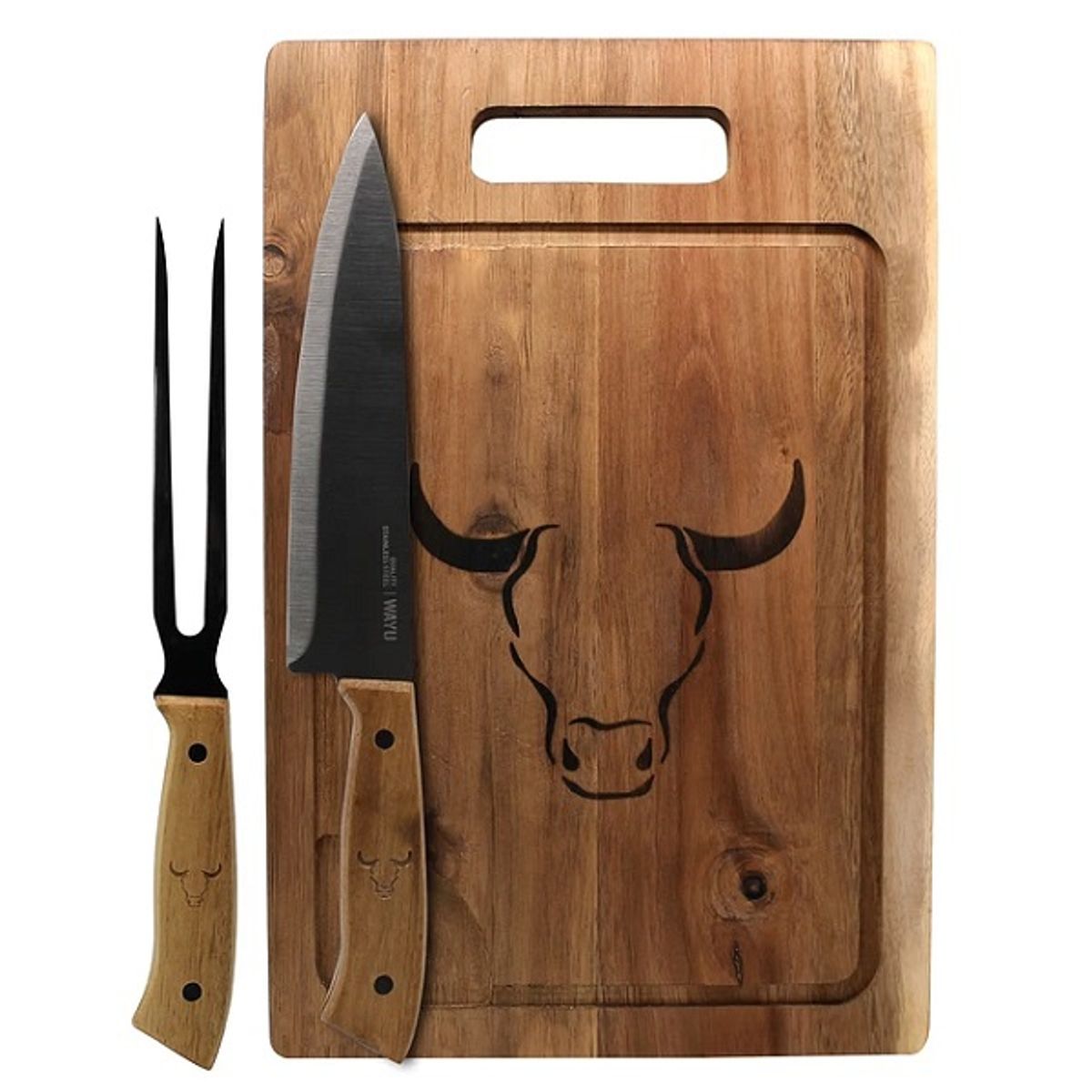 WAYU - Set Tabla Cuchillo Tenedor Prm Wayu