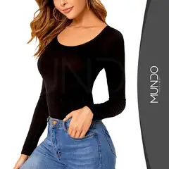 MUNDO INSUMO - Polera Manga Larga De Mujer Elasticada varios Colores…