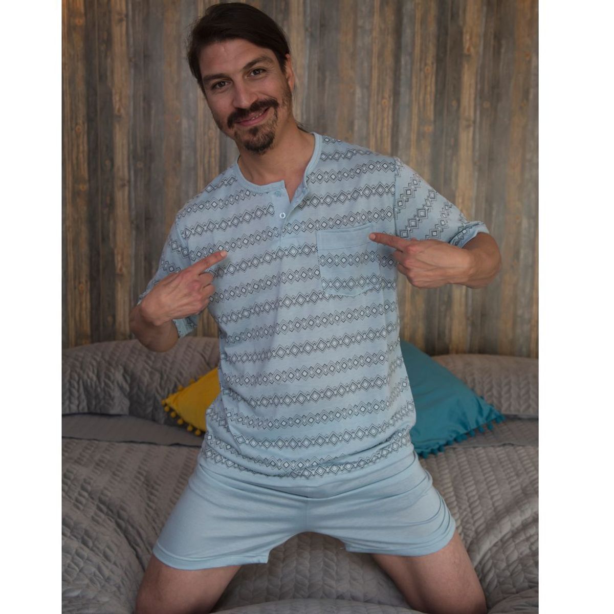 GENERICO - Pijama Hombre Manga Corta