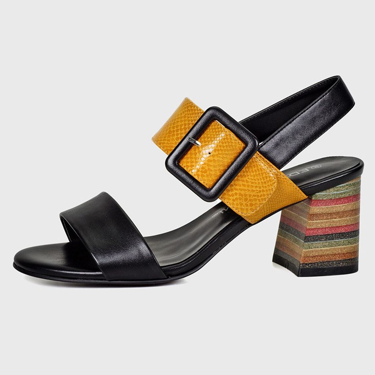 EDA MANZINI - Sandalia Sharif Amarillo Textura EDA MANZINI