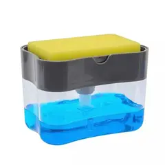 GENERICO - Dispensador De Lavalozas Detergente Manual Con Esponja
