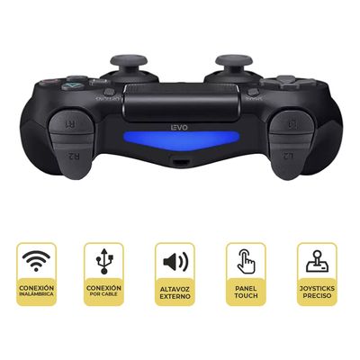 Imagen 2 del producto Control Joystick Inalámbrico doble Shock P4 Negro