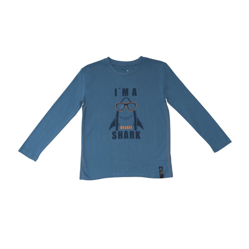 PILLIN - Polera Manga Larga Niño Azul Pillin PILLIN
