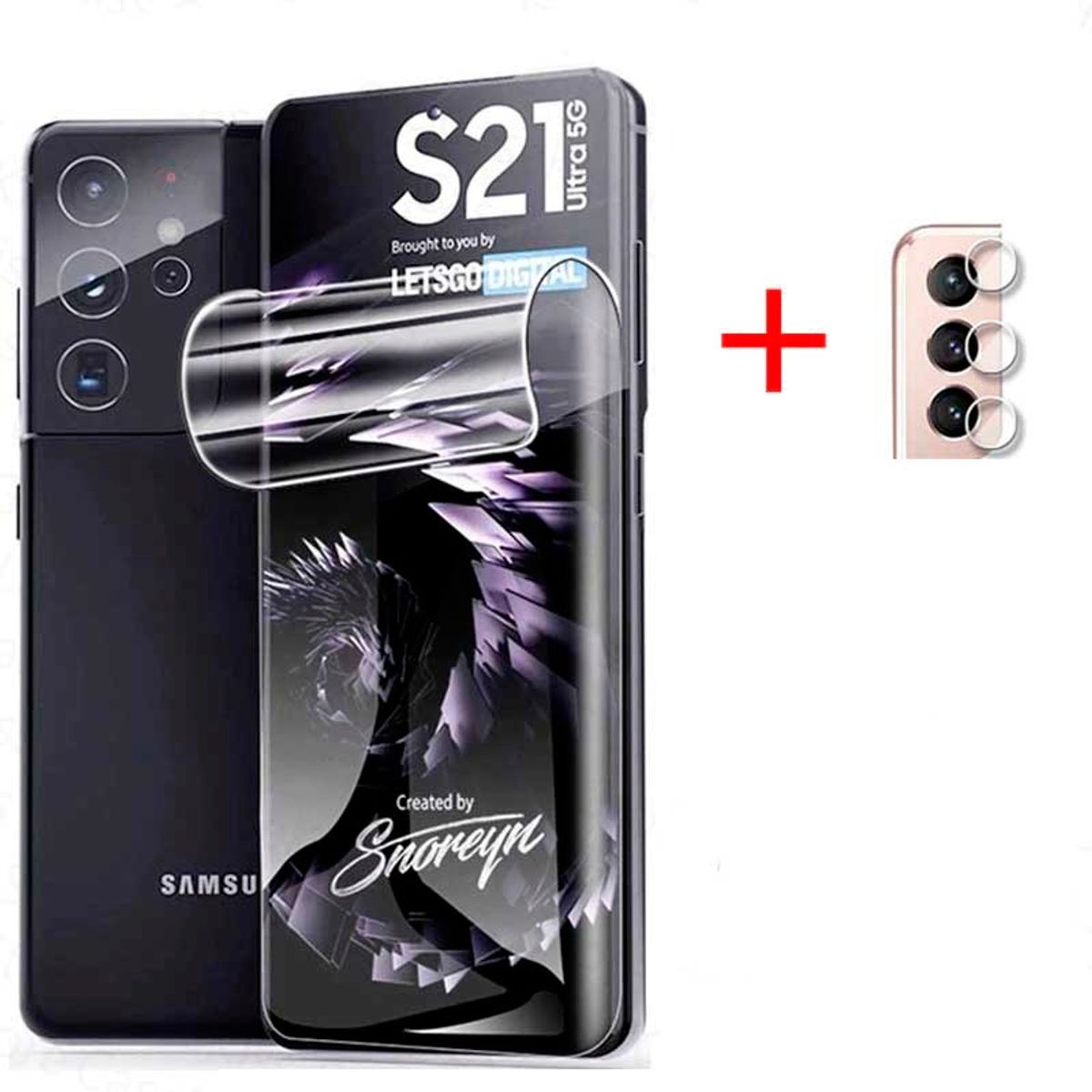 EON - Lamina Hidrogel Para Samsung S21 Fe + Lente Camara