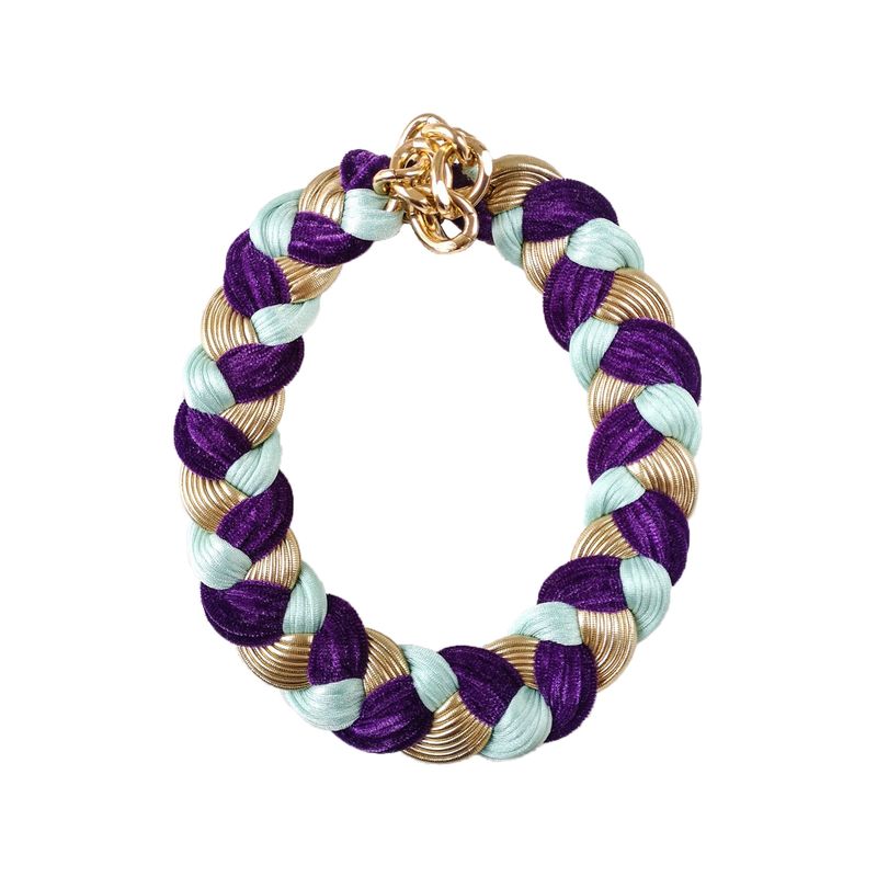 MARIA LA BIYUX - Collar Purple Velvet Queen