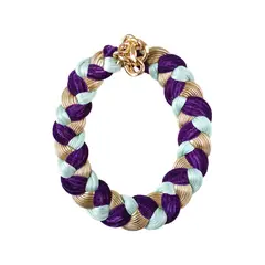 MARIA LA BIYUX - Collar Purple Velvet Queen