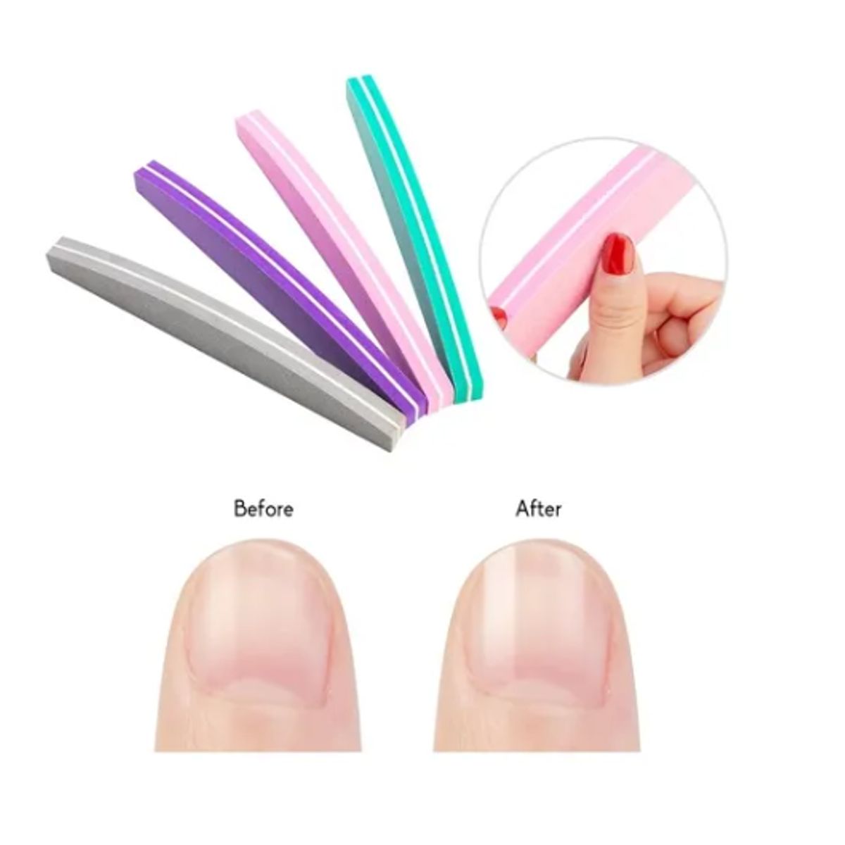 GENERICO - Lima Pulidora Profesional Para Uñas Lavable 180 / 240