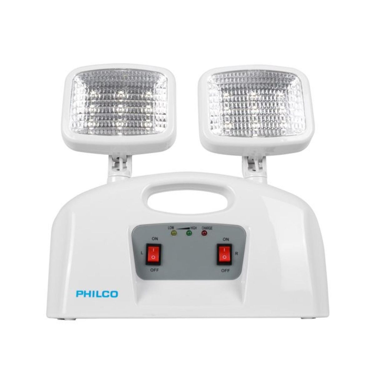 PHILCO - Lampara De Emergencia 2 Focos LED Recargables Blanco Philco
