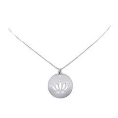 ANDREA COGGIOLA JOYAS - Collar Flor del Loto Plata Fina 925