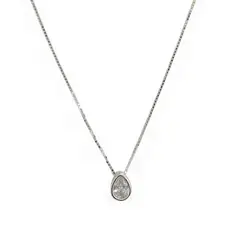 COGGIOLA - Collar Punto de Luz Gota Circón Plata Fina 925