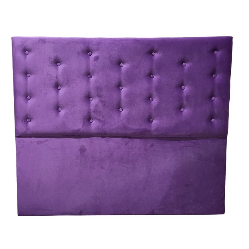 GENERICO - Respaldo 2 Plazas Morado Felpa Botone a piso Muebles Rimar