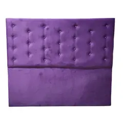 GENERICO - Respaldo 2 Plazas Morado Felpa Botone a piso Muebles Rimar