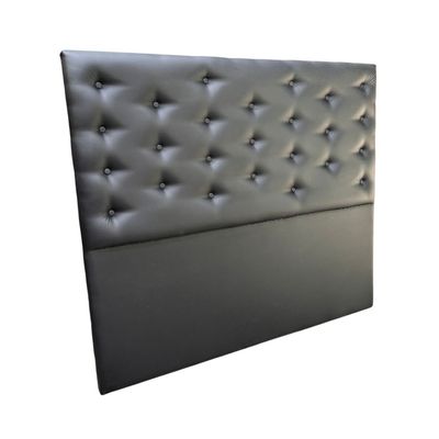 Imagen 2 del producto Respaldo 2 Plazas Negro Eco Cuero Botone a piso Muebles Rimar