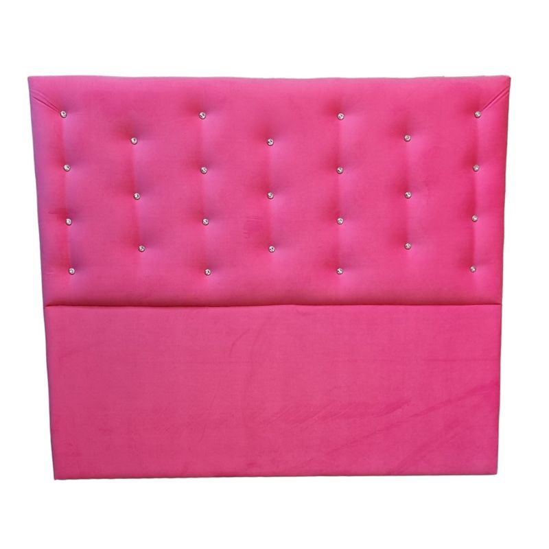 GENERICO - Respaldo 2 Plazas Rosado Felpa Diamante Botón a piso Muebles Rimar