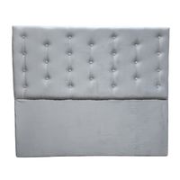 Respaldo 2 Plazas Gris Perla Felpa Botone a piso Muebles Rimar