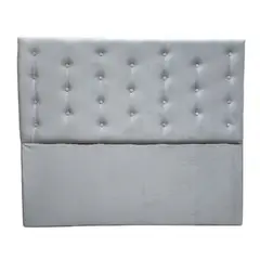 GENERICO - Respaldo 2 Plazas Gris Perla Felpa Botone a piso Muebles Rimar