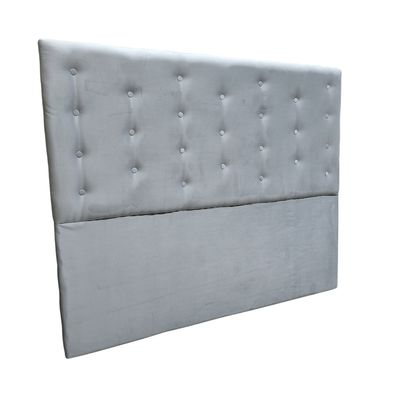 Imagen 2 del producto Respaldo 2 Plazas Gris Perla Felpa Botone a piso Muebles Rimar