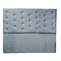 Respaldo 2 Plazas Gris Felpa Botone a piso Muebles Rimar