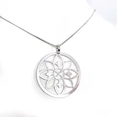 ANDREA COGGIOLA JOYAS - Collar Flor de la Vida Plata Fina 925