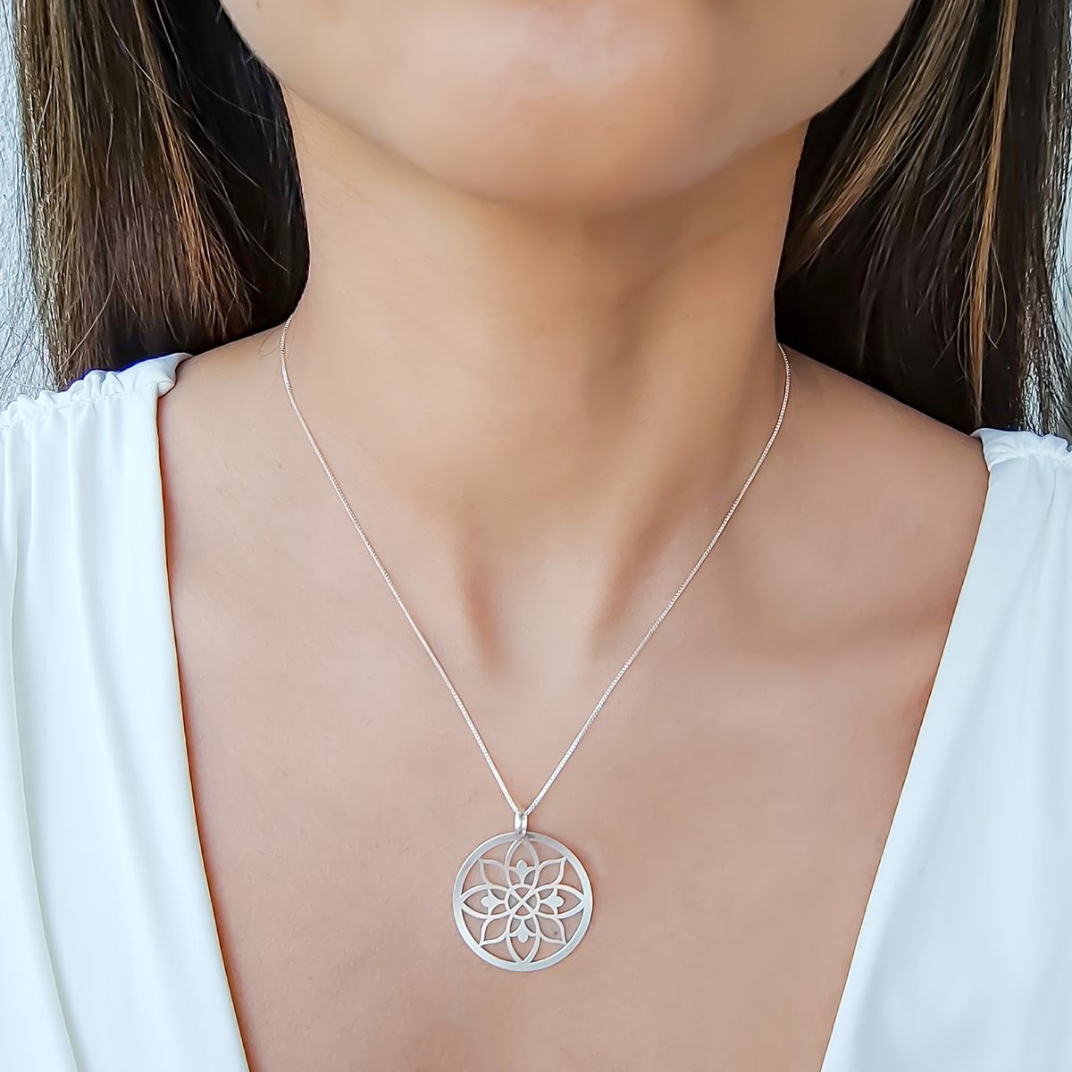 COGGIOLA - Collar Flor de la Vida Plata Fina 925